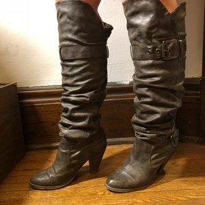 Aldo Slouchy/Over the Knee Faux Leather boots